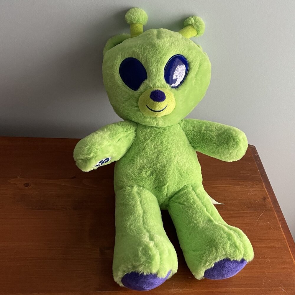 Build-A-Bear Green Bearlien Alien Bear Plush